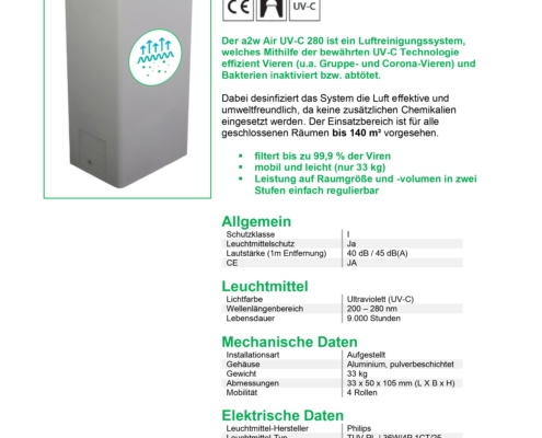 Air UV-C-280 Datenblatt
